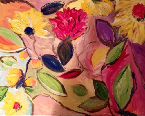 Abstract Flower Painting