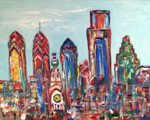 Philadelphia Skyline with Phanatic