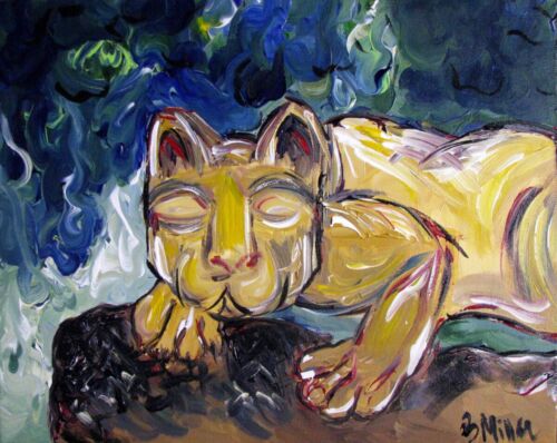 Nittany Lion statue painting