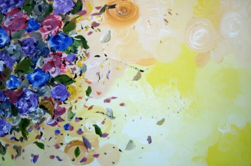 Abstract flowers painting