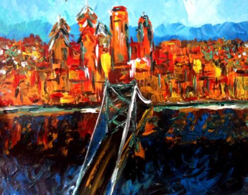 Philadelphia Skyline painting