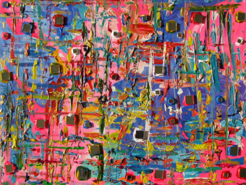 Pink Abstract Painting