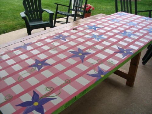 Painted Picnic Table