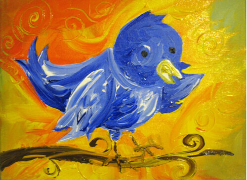 Twitter Bird Painting