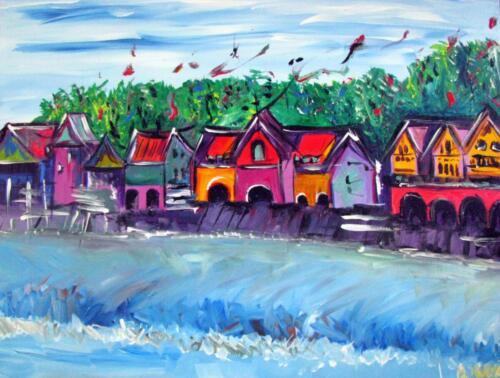 Philadelphia Boathouse Row Painting