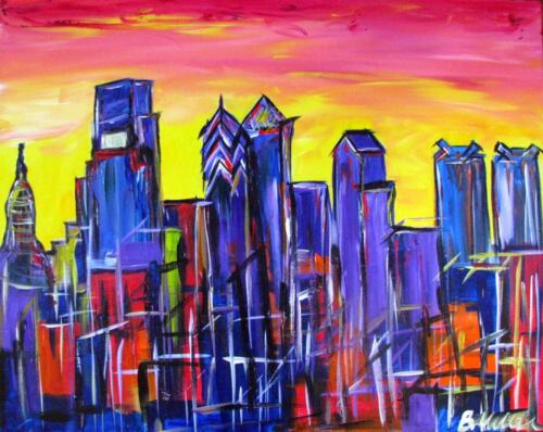 Philadelphia Skyline painting