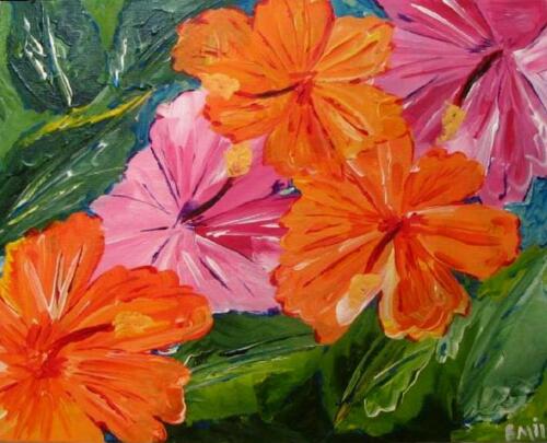 Tropical Flowers Painting