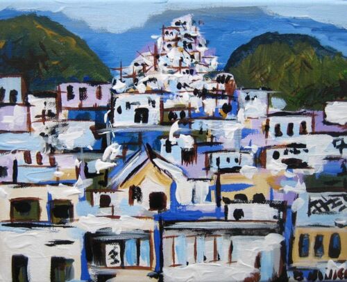 Greece Houses painting