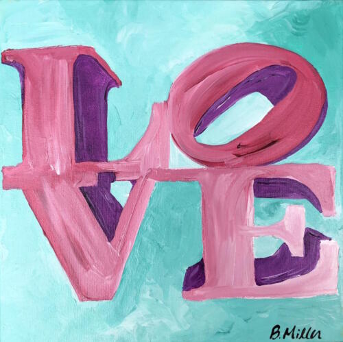 Love Statue painting