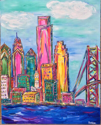 Philadelphia Skyline Painting