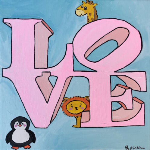 Philly Love Statue Baby painting