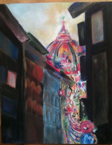 Florence Italy Duomo Pastel 