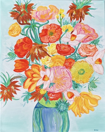 Orange Flowers in Vase