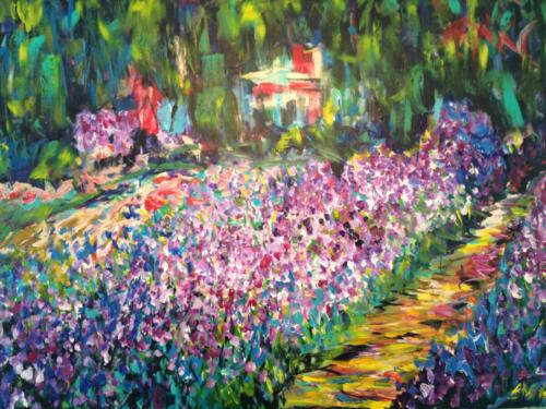Monet Iris Painting
