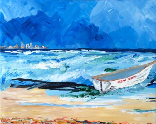 Ocean City New Jersey lifeboat painting