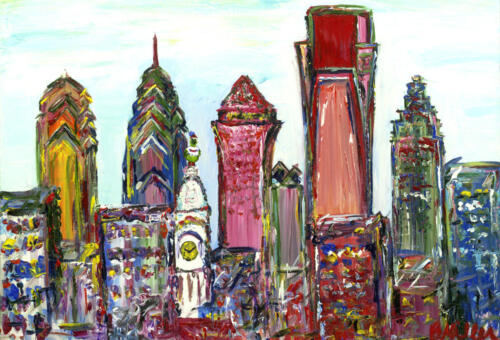 Philadelphia Skyline painting