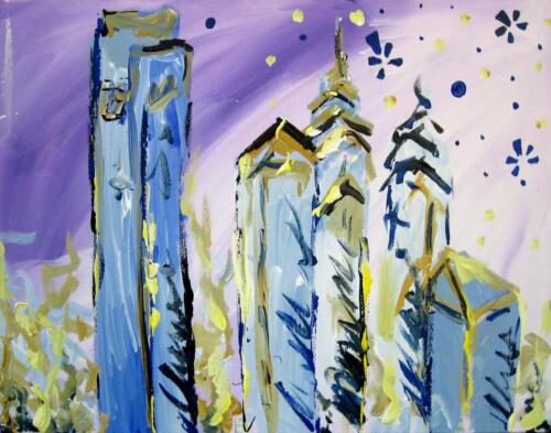 Philly Skyline painting