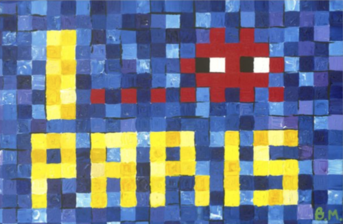 I Space Invader Paris Painting