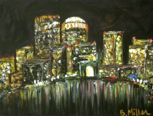 Boston Skyline Painting