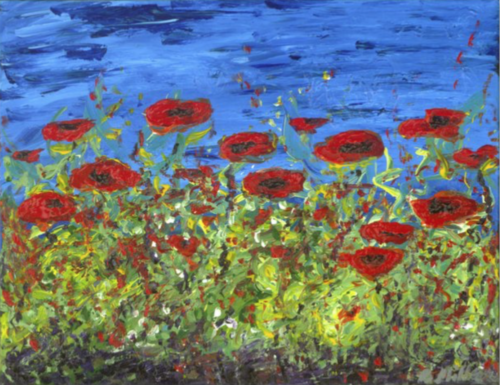 Poppy Flower Painting