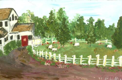 Ashmill Farm Bucks County painting
