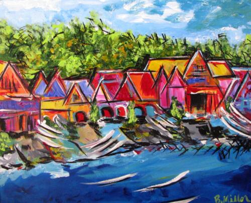 Philadelphia Boathouse Row Painting