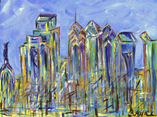 Philadelphia Skyline painting