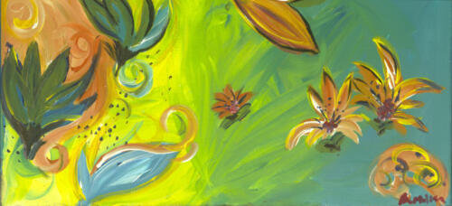 Tropical Flowers Painting